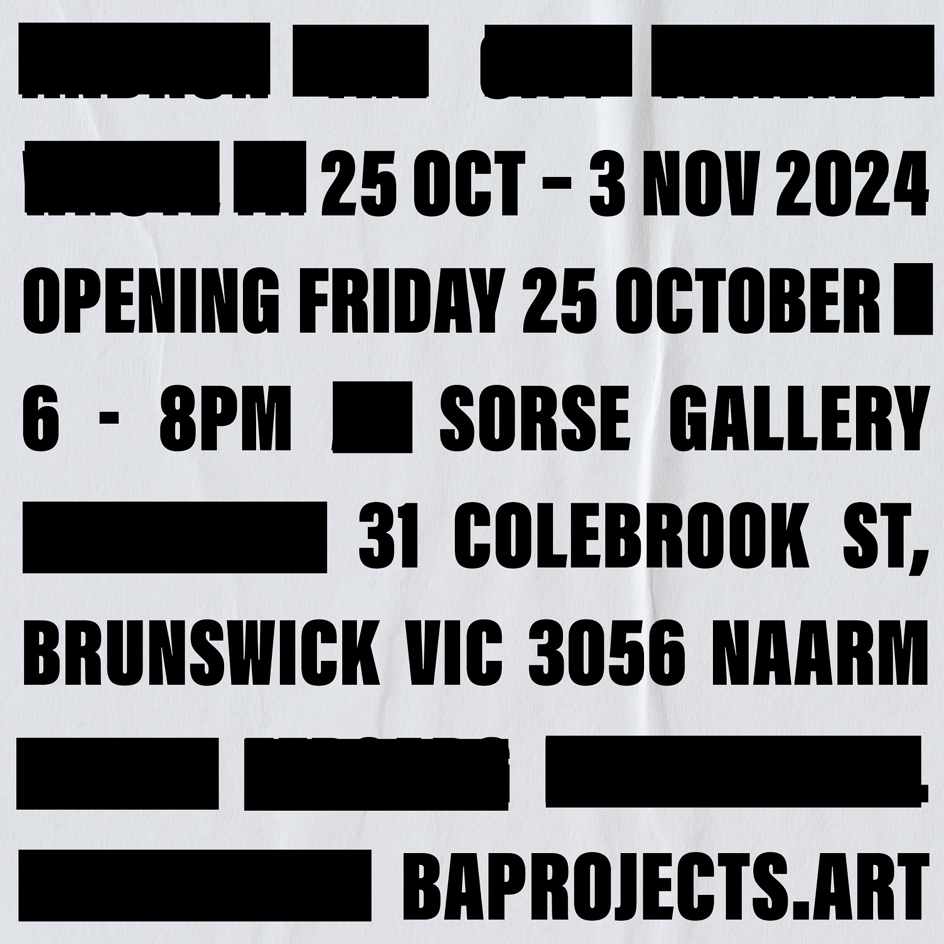 Black Art Projects UNREDACTED CITY